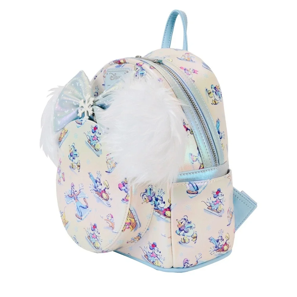 Loungefly Disney Winter Wonderland Mickey Friends Ear Holder Mini Backpack New